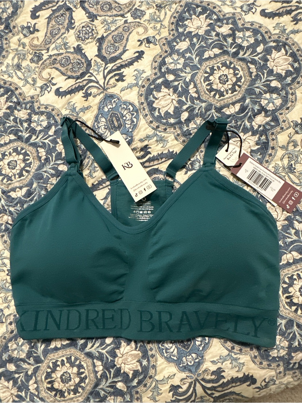 Kindred Bravely Teal Green Supportive Nursing Bra